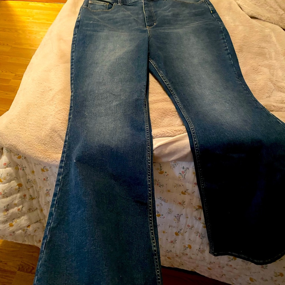 Free People Dark Wash Flare Jeans